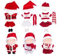 Ensembles Vêtements Poupée Noël,Poupées Vêtements,3 Vêtements de Poupée en Peluche de 17 cm,Cadeaux de Noël pour Enfants,Vêtements pour Poupée 17cm, Accessoires DIY (Ne Contient Pas de Poupées)