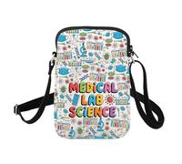 ENSIANTH Sac à bandoulière pour scientifique de laboratoire médical, cadeau technique de laboratoire médical, sac à bandoulière pour chercheur, 25630 Lab Science C, medium