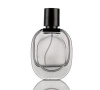 Enslz Flacon pulvérisateur de parfum rechargeable de 50 ml, atomiseur de parfum de voyage vide en verre, distributeur de parfum de rechange pour homme et femme (noir)