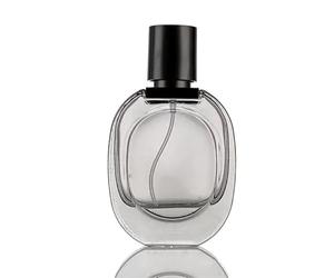 Enslz Flacon pulvérisateur de parfum rechargeable de 50 ml, atomiseur de parfum de voyage vide en verre, distributeur de parfum de rechange pour homme et femme (noir)