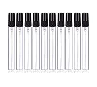 Enslz - Lot de 10 minis flacons vaporisateurs rechargeables de voyage en verre transparent (10 ml, noir)