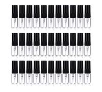 Enslz Lot de 30 minis flacons vaporisateurs rechargeables de voyage en verre transparent Noir 2 ml