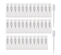 Enslz Lot de 35 mini flacons atomiseurs rechargeables en verre transparent de 3 ml pour les fêtes ou les voyages