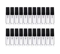 Enslz - Lot de 35 minis flacons vaporisateurs rechargeables de voyage en verre transparent (3 ml, noir)