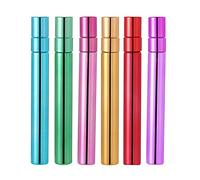 Enslz Lot de 6 flacons de parfum vides en verre avec revêtement UV de 10 ml pour huiles essentielles, sérums, parfum