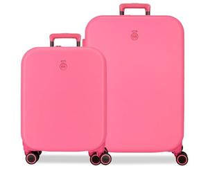 Enso Annie Valise Cabine, Deux Compartiments, en ABS résistant et léger, 4 roulettes pivotantes, Serrure à Combinaison latérale, par Joumma Bags