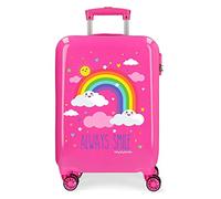 Enso Arcoiris Always Smile Valise Trolley Cabine Rose 38x55x20 cms Rigide ABS Serrure à combinaison 35L 2,3Kgs 4 roues Bagage à main