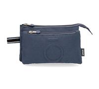 Enso Basic Trousse triple compartiment Bleu 22x12x5 cms Polyester