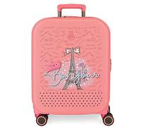 Enso Bonjour Cabine Valise Corail 40x55x20 cms Rigide ABS Serrure TSA intégrée 37L 2.74 kgs 4 Doubles roues Bagage à main