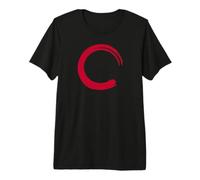 Enso Cercle Zen Bouddhisme Rouge T-Shirt Haut de Gamme