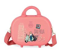 Enso Ciao bella Trousse de Toilette Adaptable avec Bandoulière Rose 29x21x15 cms ABS Rigide 9.14L 0.8 kgs