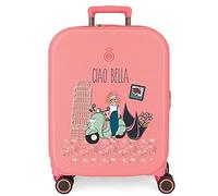 Enso Ciao bella Valise cabine rose 40x55x20 cms ABS rigide Fermeture TSA intégrée 37L 3,22 kgs 4 roues doubles bagage à main