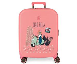 Enso Ciao bella Valise cabine rose 40x55x20 cms ABS rigide Serrure TSA intégrée 37L 2,74 kgs 4 roues doubles bagage à main