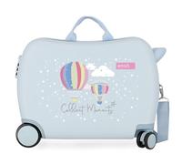 Enso Collect Moments Valise Enfant Multicolore 50x38x20 cms Rigide ABS Serrure à combinaison 34L 2,1Kgs 4 roues Bagage à main, Moments (Cyan)