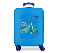 Enso Dino Valise Trolley Cabine Bleu 37x55x20 cms Rigide ABS Serrure à combinaison 34L 2,6Kgs 4 roues doubles Bagage à main