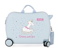 Enso Dreams come true Bleu Valise Enfant 50x38x20 cm ABS Rigide Serrure à combinaison latérale 34L 1,8 kg 4 Roues Bagage à Main