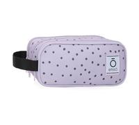Enso Fleur Trousse Triple Multicolore 22 x 10 x 9 cm Polyester, Multicolore, Talla única, Trousse Triple