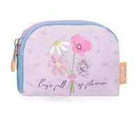 Enso Full of Flowers Porte-monnaie rose 12 x 8 x 2 cm Polyester, rose, Talla única, Porte-monnaie