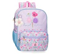 Enso Full of Flowers Sac à dos scolaire adaptable au chariot rose 30 x 38 x 12 cm Polyester, rose, Talla única, Sac à dos scolaire adaptable au chariot