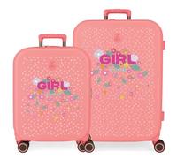 Enso Girl Zone Ensemble de valises Roses 55/70 cm Rigide ABS 116L 7,54 kg Bagage à Main