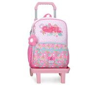 Enso Girl Zone Sac à Dos Scolaire avec Chariot Fuchsia 30x38x12 cm Polyester 13.7L