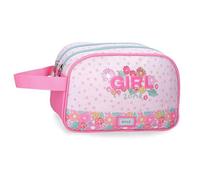 Enso Girl Zone Trousse de Toilette Adaptable Deux Compartiments Fuchsia 26x16x10 cm Polyester