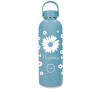 Enso Happiness Bleu Bouteille en Acier Inoxydable 7.4x23.5x7.4 cm