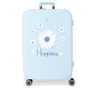 Enso Happiness Valise Moyenne Bleue 48 x 70 x 28 cm Rigide 4,32 kg Fermeture TSA ABS 4,32 kg 79 l