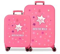 Enso Into The Wild Lot de valises rigides en ABS 116L 7,54 kg Rose 55/70 cm
