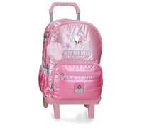 Enso Into The Wild Sac à dos scolaire double compartiment avec chariot Rose 32 x 44 x 17 cm Polyester