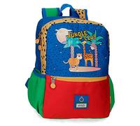 Enso Jungle Club Sac à dos scolaire adaptable à chariot Multicolore 25 x 32 x 12 cm Polyester 9,6 L, multicolore, Sac à dos scolaire adaptable à chariot