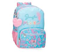 Enso Jungle Mood Sac à dos scolaire double compartiment adaptable à chariot Bleu 32 x 44 x 17 cm Polyester