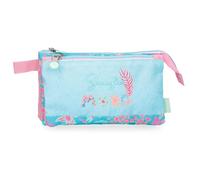 Enso Jungle Mood Trousse Triple Bleue 22 x 12 x 5 cm Polyester