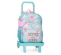 Enso Little Urban Queen Sac à dos scolaire avec chariot Bleu 30 x 38 x 12 cm Polyester, bleu, 30x38x12 cms, Sac à dos scolaire avec chariot