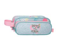 Enso Little Urban Queen Trousse triple bleue 22 x 10 x 9 cm Polyester, bleu, 22x10x9 cms, Trousse triple