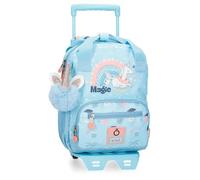 Enso Magic Summer Sac à Dos avec Chariot Bleu 23 x 28 x 10 cm Polyester, Bleu, Talla única, Sac à Dos avec Chariot