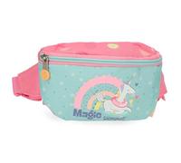 Enso Magic Summer, Trousse à bandoulière, Organiser, Plusieurs Compartiments, Rose et Bleu, Rose, 27 cm x 11 cm x 6,5 cm, Sac Banane
