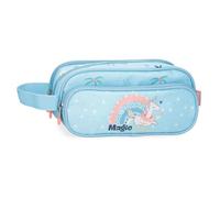 Enso Magic Summer Trousse Triple Bleue 22 x 10 x 9 cm Polyester, Bleu, Talla única, Trousse Triple