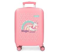 Enso Magic Summer Valise pour Enfant, fabriquée en ABS, Roues Doubles à Rotation multidirectionnelle, Multiples façons de l'utiliser, Rose, 33 cm x 50 cm x 20 cm, Valise