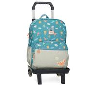 Enso Mr Crab Sac à Dos Scolaire avec Chariot Bleu 30 x 38 x 12 cm Polyester 13,68 L, Bleu, Sac à Dos Scolaire avec Chariot