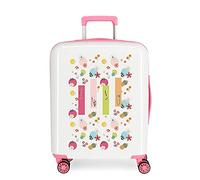 Enso Nature Valise de Cabine Blanche 40 x 55 x 20 cm Rigide ABS Fermeture TSA intégrée 38,4 2 kg 4 Roues Doubles Bagage à Main