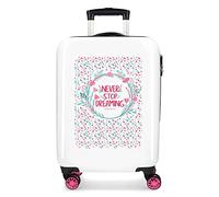 Enso Never Stop Valise Trolley Cabine Rose 38x55x20 cms Rigide ABS Serrure à combinaison 34L 2,6Kgs 4 roues doubles Bagage à main