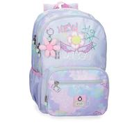 Enso New Vibes Sac à dos scolaire double compartiment adaptable au chariot Rose 32 x 44 x 17 cm Polyester