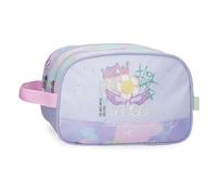 Enso New Vibes Trousse de Toilette avec Deux Compartiments, Rose, 26 x 16 x 11 cm, Polyester