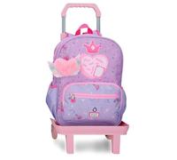 Enso Queen of Hearts Sac à Dos Scolaire Violet 30x38x12 cm Polyester 13,68L