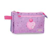 Enso Queen of Hearts Trousse Triple Violet 22x12x5 cm Polyester