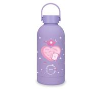 Enso Queen of Hearts Bouteille en Acier Inoxydable Violet 6,5 x 18,5 x 6,5 cm