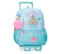Enso Unicorn Paradise Sac à Dos Scolaire avec Chariot Bleu Turquoise 30x38x12 cm Polyester 13.7L