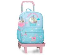 Enso Unicorn Paradise Sac à Dos Scolaire avec Chariot Turquoise Bleu 30 x 38 x 12 cm Polyester 13,7 L