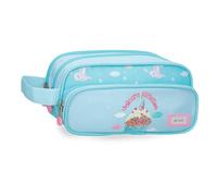 Enso Unicorn Paradise Trousse Triple Turquoise Bleue 22 x 10 x 9 cm Polyester